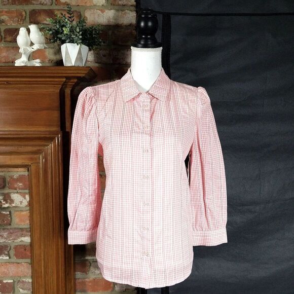 Court & Rowe Gingham Check Dobby Button Up Shirt - Picture 2 of 8